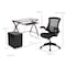 Flash Furniture Black Desk, Chair, Cabinet Set BLN-NAN28CHPX5-BK-GG - alternate 3